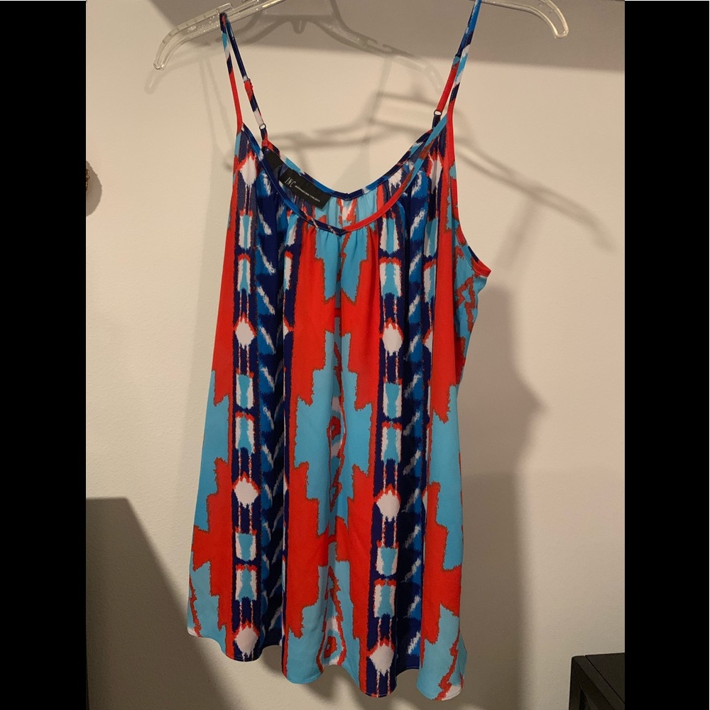 INC * Red White Blue Pattern Tank Top Size 6